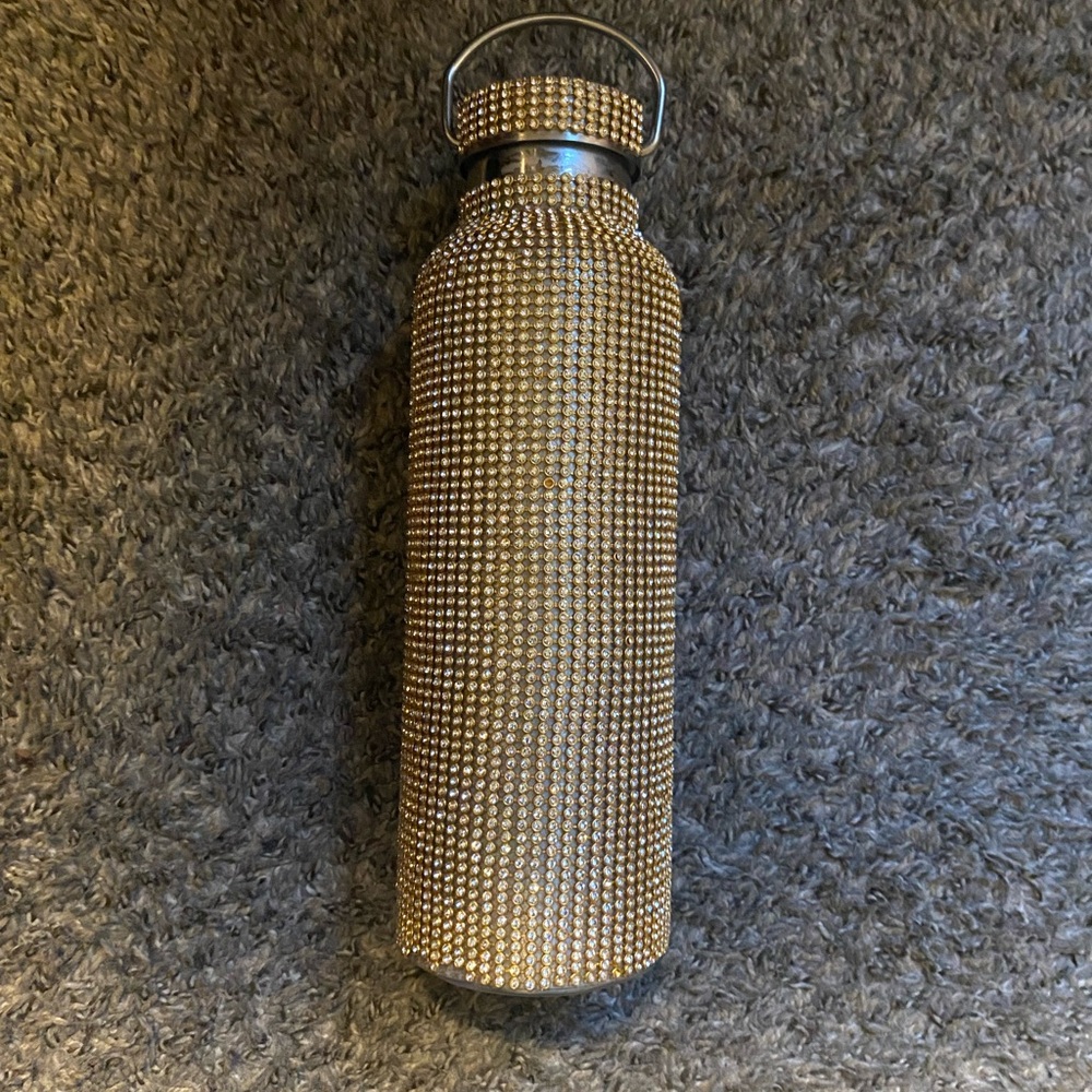 Gold Rhinestone Water Bottle